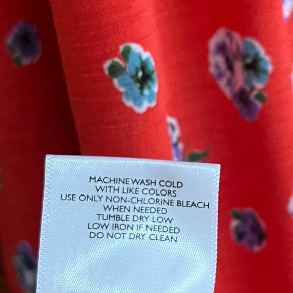 ModCloth It's a Go Tie Shoulder Red Floral Ruffle Midi Dress - Picture 5 of 6